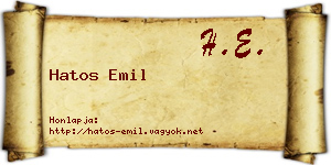 Hatos Emil névjegykártya